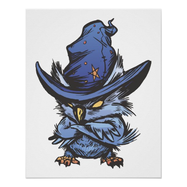 Poster hibou d'Halloween  (Devant)