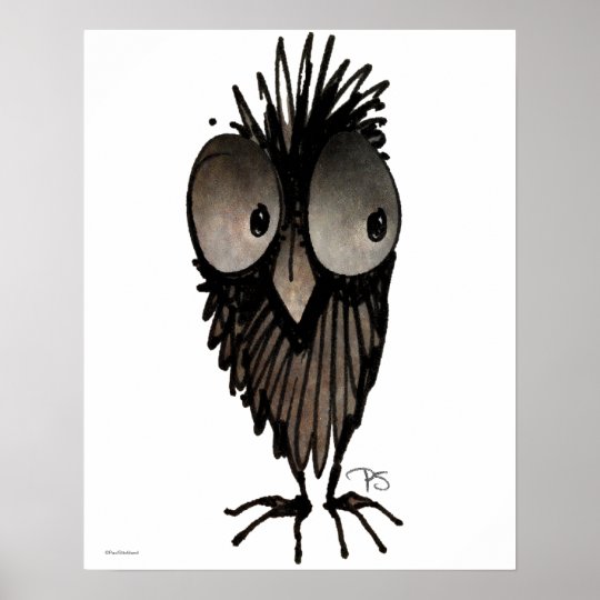 Poster Hibou Drole Zazzle Fr
