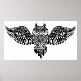 Poster Hibou inspiré