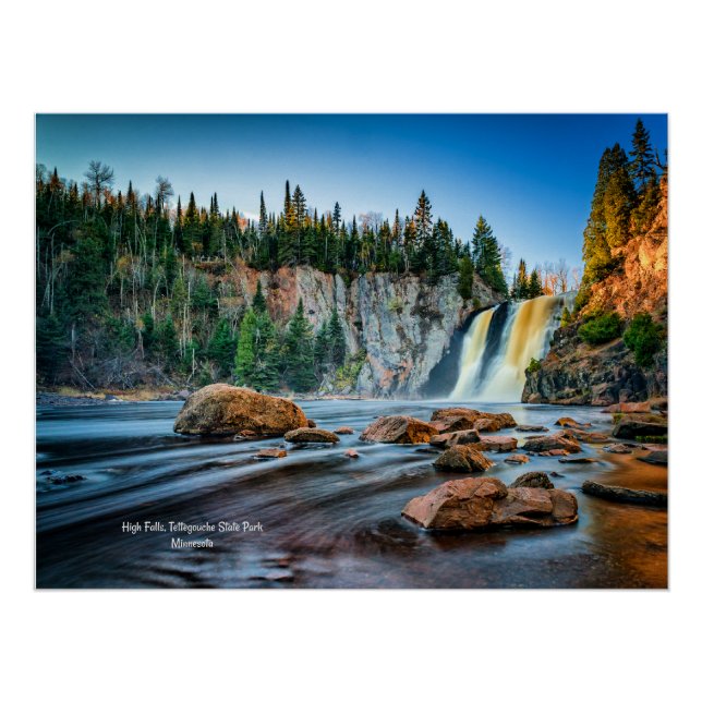 Poster High Falls, parc Tettegouche, Minnesota (Devant)