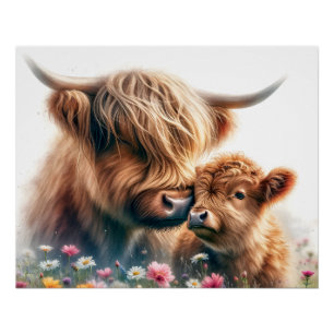 Poster Highland Cow Mothers