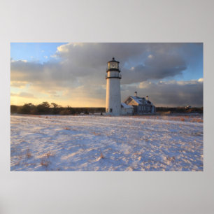 Poster Highland Lighthouse Cape Cod in Winter