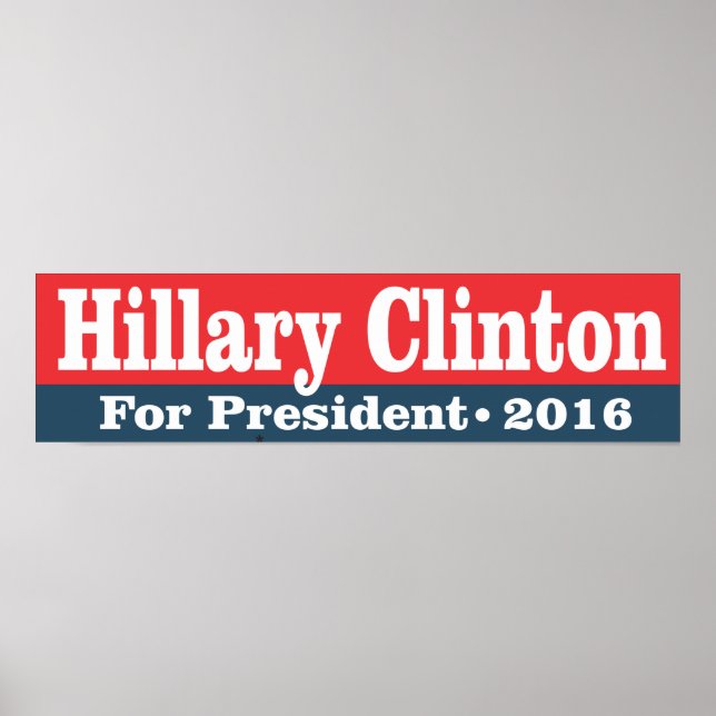 Poster Hillary Clinton for President 2016 (Devant)