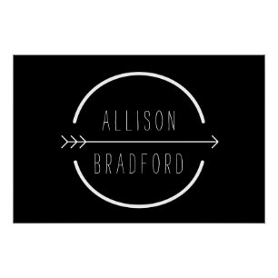 Poster Hip et Flèche rustique noir Logo Téléchargement