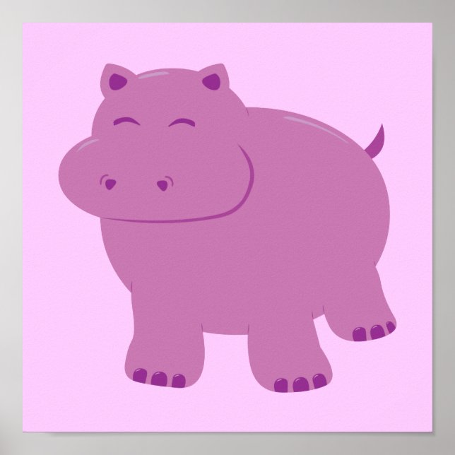 Poster Hippo mignon (Devant)