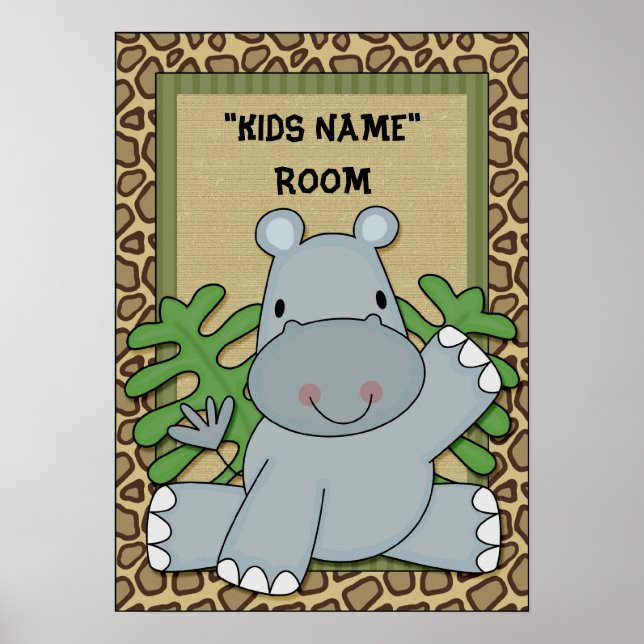 Poster Hippo pour enfants (Devant)