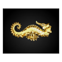 Hippocampe Polygonal Or