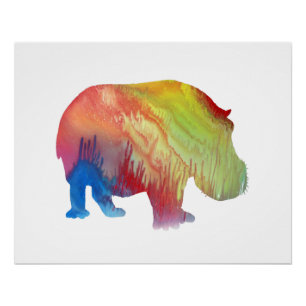 Poster Hippopotame