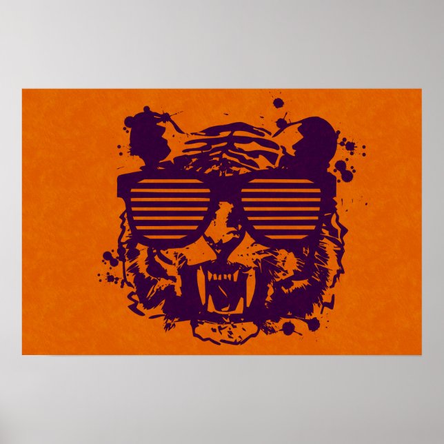 Poster Hipster Tiger (Devant)