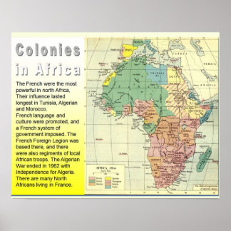 Poster Histoire, Colonisation, colonies en Afrique