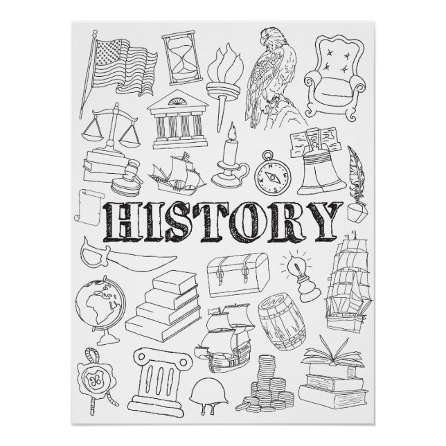 Poster Histoire de l'école Professeur Histoire des gribou (Devant)