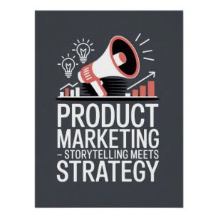Poster Histoire de marketing de produit rencontre stratég
