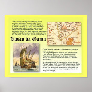 Poster Histoire, Explorateurs, Vasco da Gama
