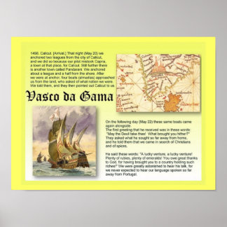Poster Histoire, Explorateurs, Vasco da Gama