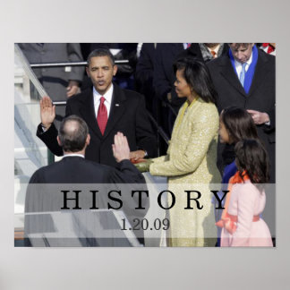 Poster HISTOIRE : Le Président Obama Prononce En Cérémoni