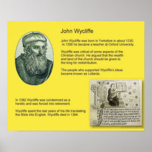 Poster Histoire, Réforme, John Wycliffe