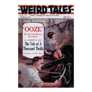 Poster Histoires étranges vintage 1923 Couverture Ooze