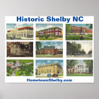 Poster historique Shelby NC