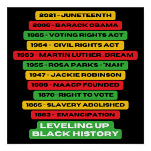 Poster Hiveling Up Black History Timeline