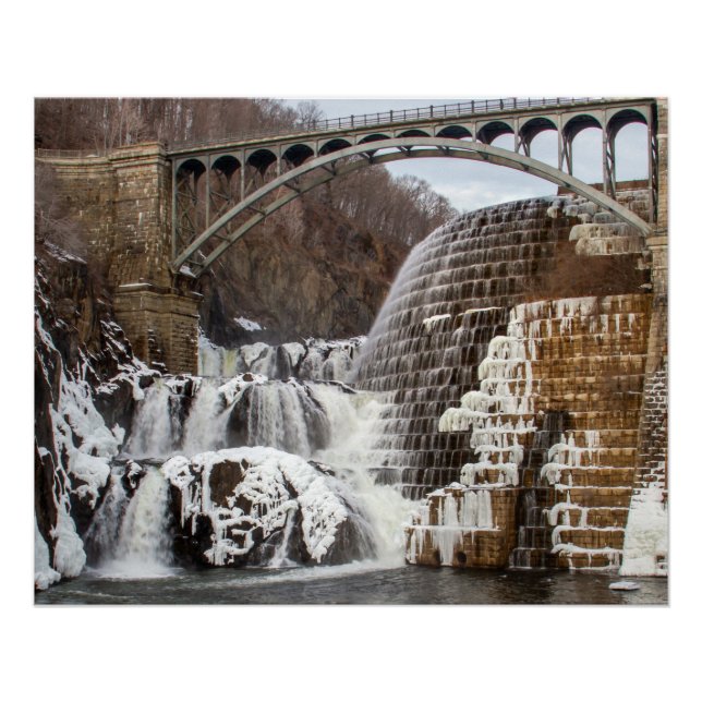Poster Hiver, barrage de Croton (Devant)