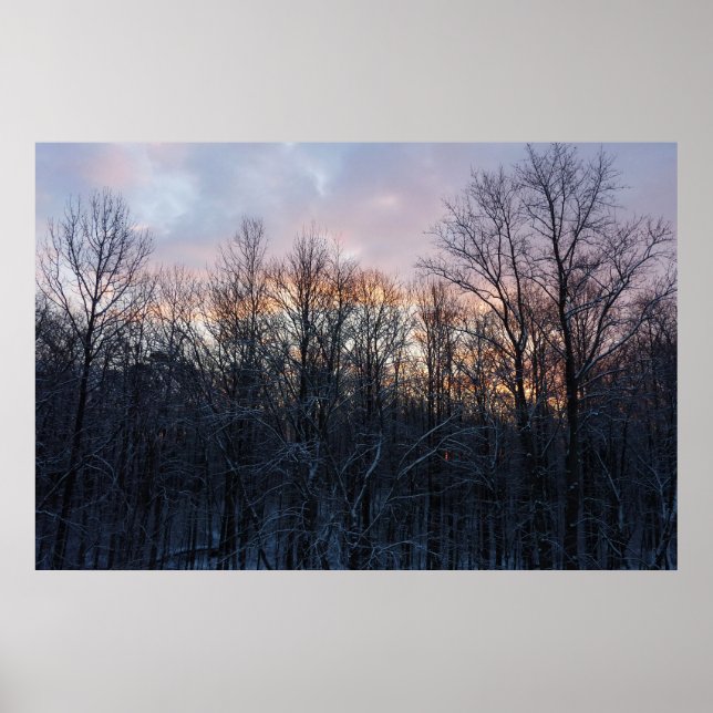 Poster Hiver Sunrise I Pastel Paysage naturel (Devant)