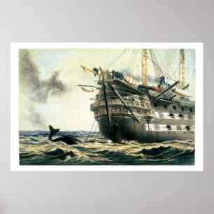 Poster HMS Agamemnon laying the original Atlantic Cable,