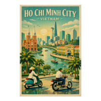 Hô Chi Minh-Ville, Vietnam, dans un style rétro cl