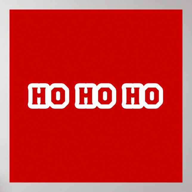 Poster Ho Ho Ho Christmas Cheval (Devant)