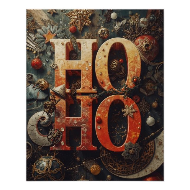 Poster « Ho Ho » Noël (Devant)
