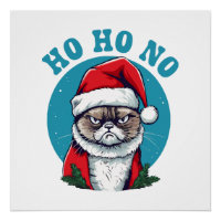 Ho ho non - drôle de chat grumpy santa