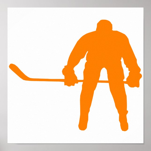 Poster Hockey orange (Devant)