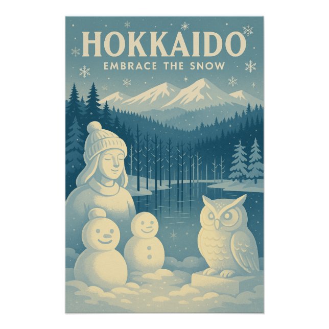 Poster Hokkaido - Wonderland d'hiver (Devant)