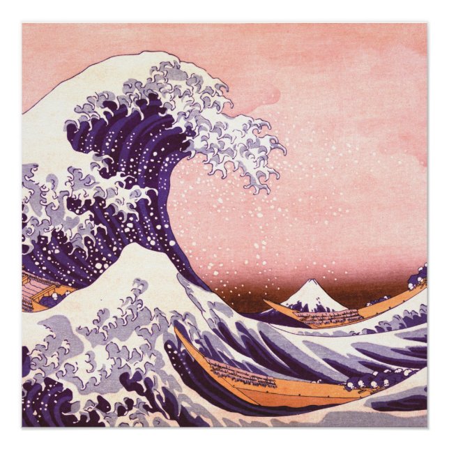 Poster hokusai - La grande vague (Devant)