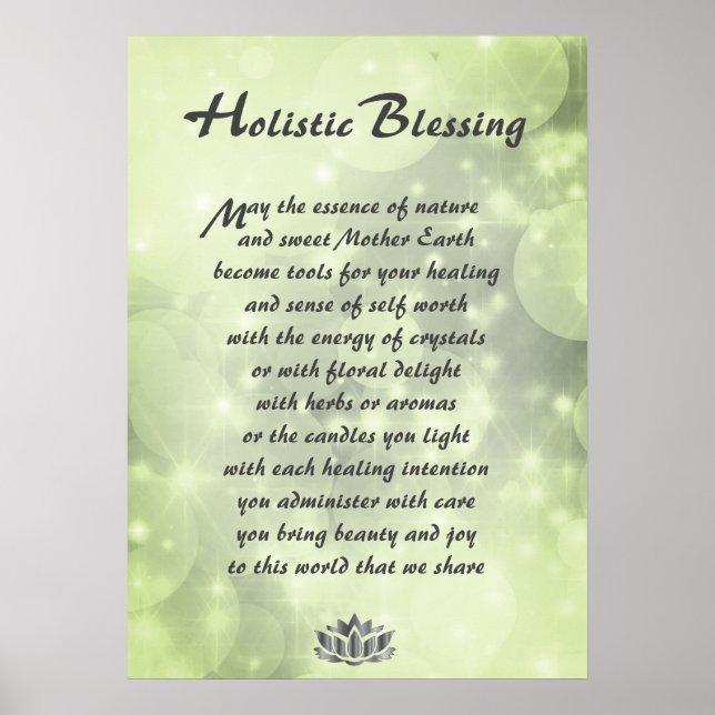 Poster Holistique Holistique Green Sparkle (Devant)