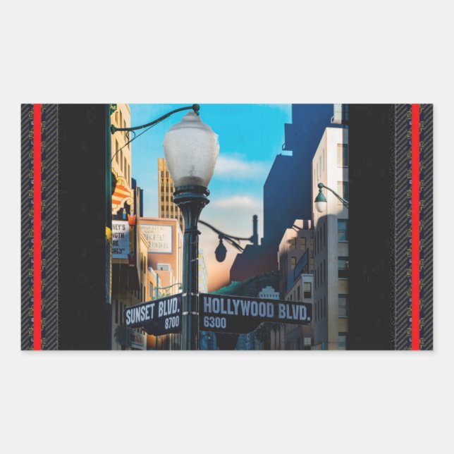 Poster Hollywood Blvd. Autocollant (Devant)