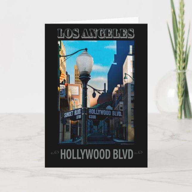 Poster Hollywood Blvd. Carte de voeux (Devant)