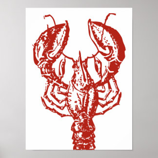 Poster Homard Art, Roi des cadeaux de fruits de mer