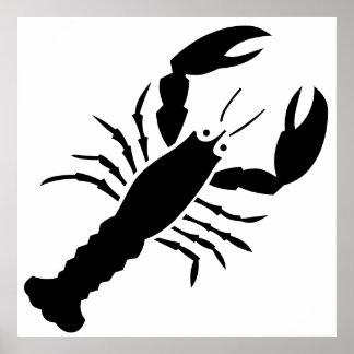 Poster Homard rouge