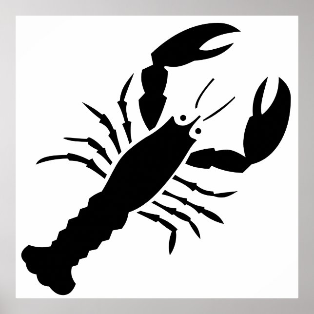 Poster Homard rouge (Devant)