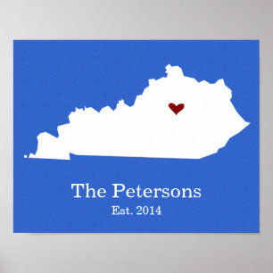 Poster Home is Where Your Heart Is - Kentucky
