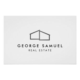 Poster Home Logo Realtor noir et blanc
