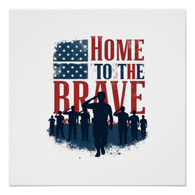 Poster Home of the Brave Salute Tee (Devant)