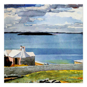 Poster Homer - Eau Intérieure, Bermudes,