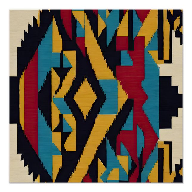 Poster Hommage Abstrait des Amérindiens 01 (Devant)