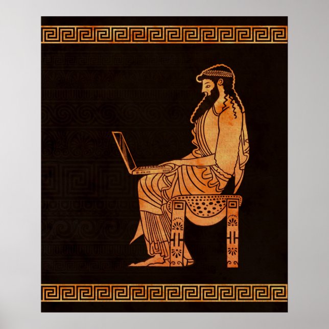 Poster Homme d'affaires grec ancien (Devant)