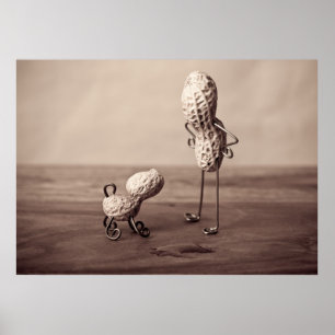 Poster Homme et chien d'arachide