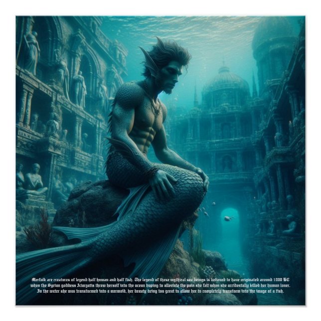 Poster Homme-poisson (Devant)