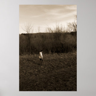 Poster Homme qui marche seul
