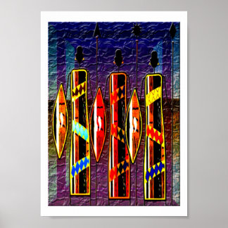 Poster Hommes africains