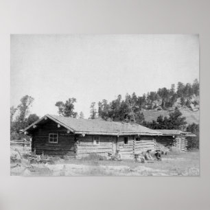 Poster Hommes assis à l'extérieur du Cabine de billes dan